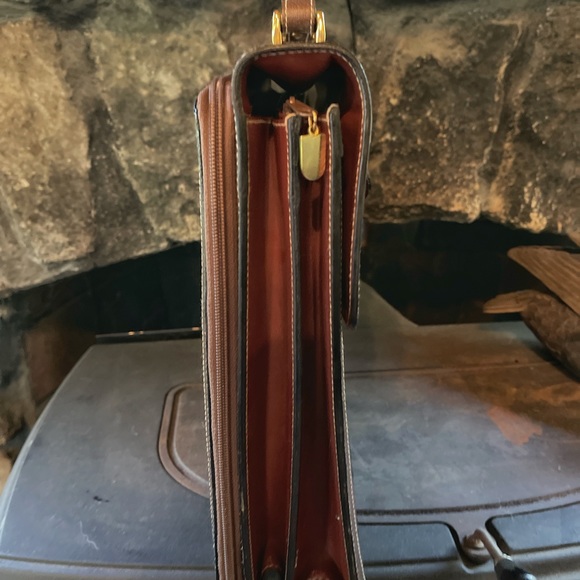 Luxury Brand Mark Cross Leather Briefcase - Picture 12 of 14